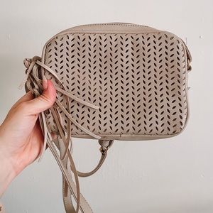 Tan cross body bag